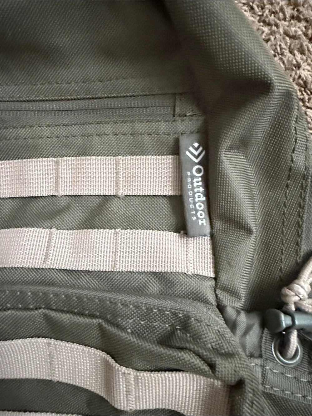 Unisex Kids Olive Green Tactical-Style Backpack by Unknown